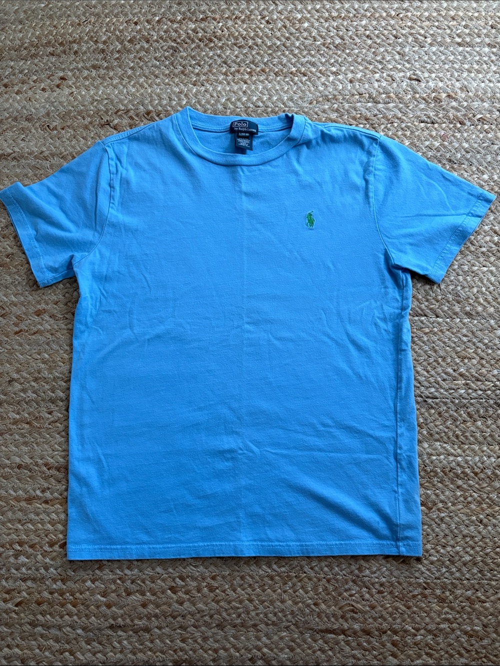 Polo by Ralph Lauren Light Blue Crewneck T‑Shirt with Green Pony